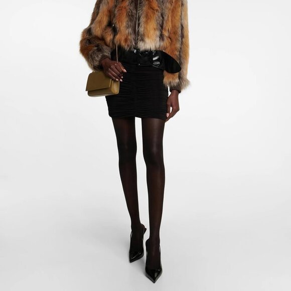 Women's Pointed Toe High Stiletto Heels Slingback Stretch Slip-on Pumps Backless - Picture 6 of 6